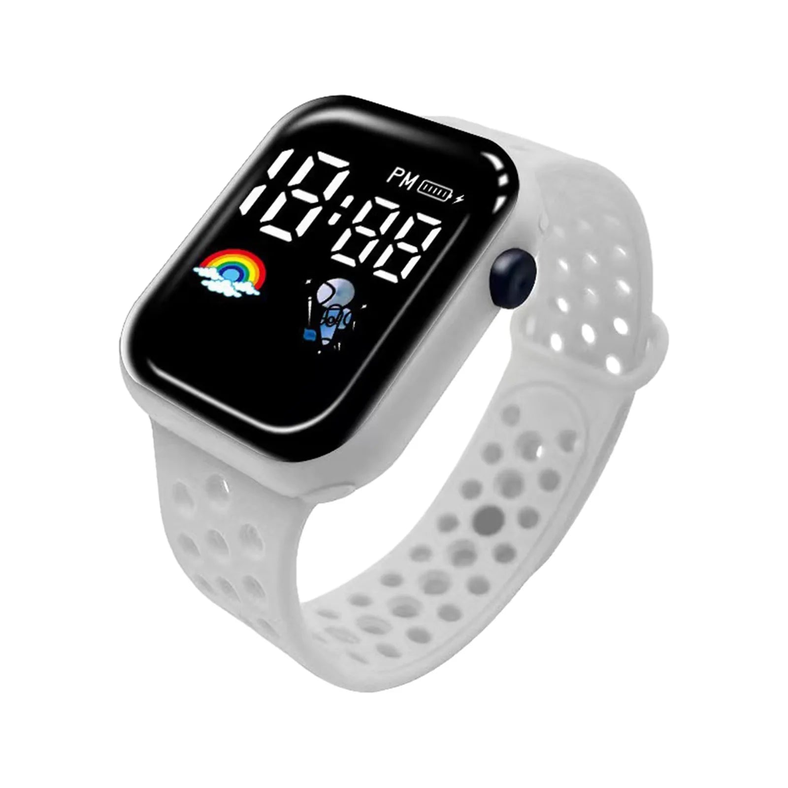 Children'S Led Digital Watch Digital Silicone Strap Cartoon Waterproof Luminous Sports Football Children'S Electronic Watch