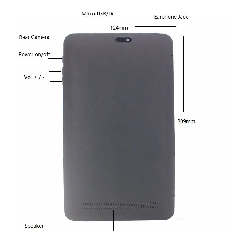 Tablet PC 8 INCH 4GDDR RAM 64GROM 64Bits Windows 10 WIFI Quad Core X5-Z8300 1.44GHz 1280x 800 Pixel Dual Cameras Office Work