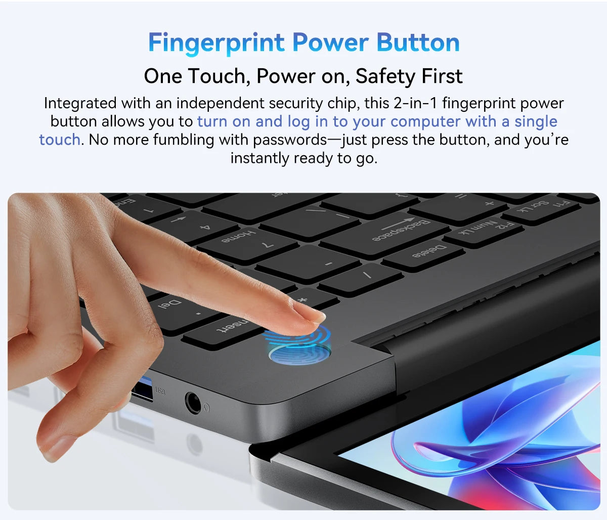 Blackview AceBook 12 Win 11 Laptop 16'' FHD IPS , Intel I5-1030NG7 Notebook, 16GB RAM 512GB SSD, 2-in-1 Fingerprint Power Button
