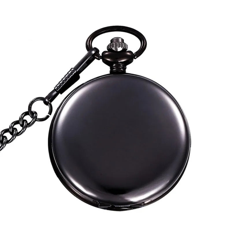 Silver Smooth Quartz Pocket Watch Mens Womens Necklace Clock Metal Stainless Steel Watches Pendant with Short Chain Gifts