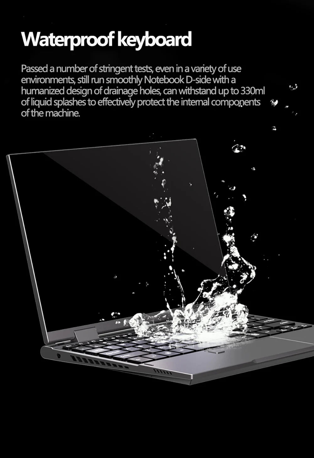 Oushedi 2-in-1 Tablet Laptop 10.9-inch Touch Screen 16GB DDR5 2TB SSD HD Camera Backlit Keyboard 360° Folding Intel N95 Laptop
