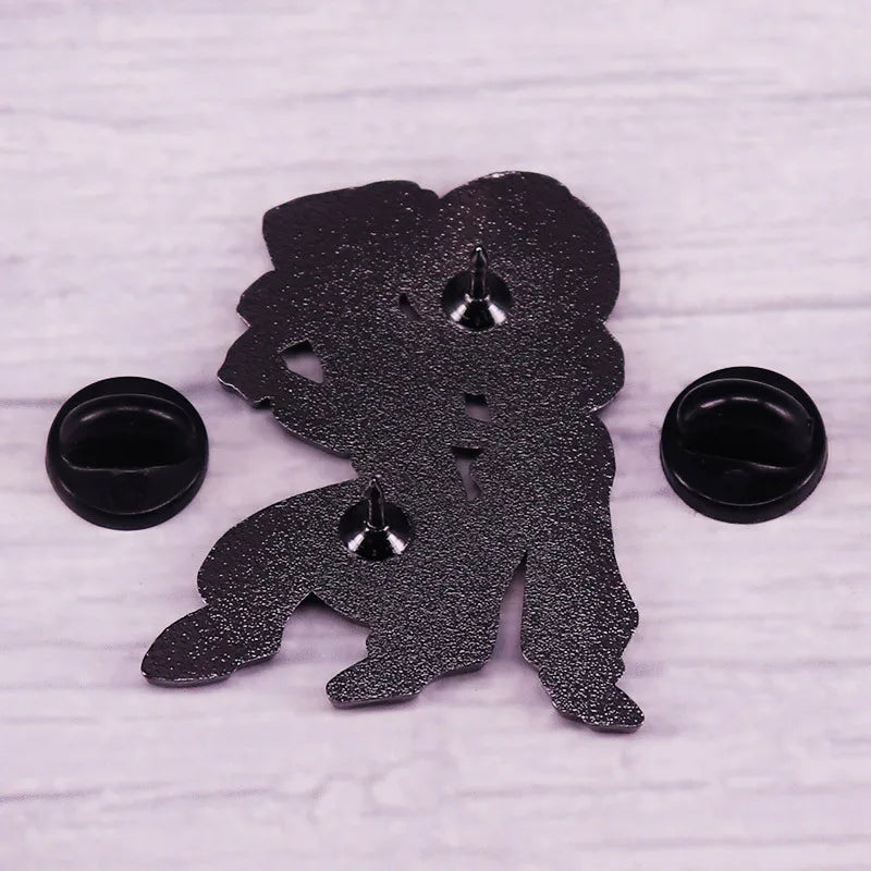 Kim Possible Enamel Pins The Nightmare Before Christmas Sally Metal Brooch Cartoon Badge Jewellery Backpack Accessory Gifts