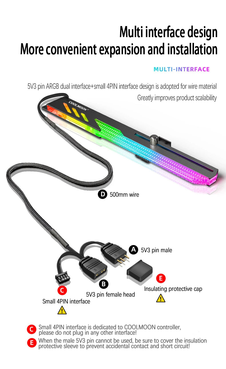 GT8 Dragon Scale Horizontal Mounted Graphics Card Bracket ARGB Desktop Computer Fixed Graphics Card Companion Support Bracket