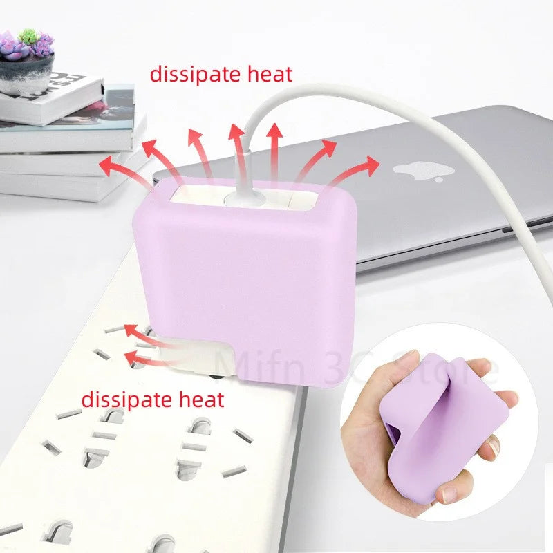 for MacBook Pro 16 inch A2485 2021 140W Charger Soft Silicone Power Adapte Case for MacBook 96 87 85 67 61 60 45 35 30 29W Case