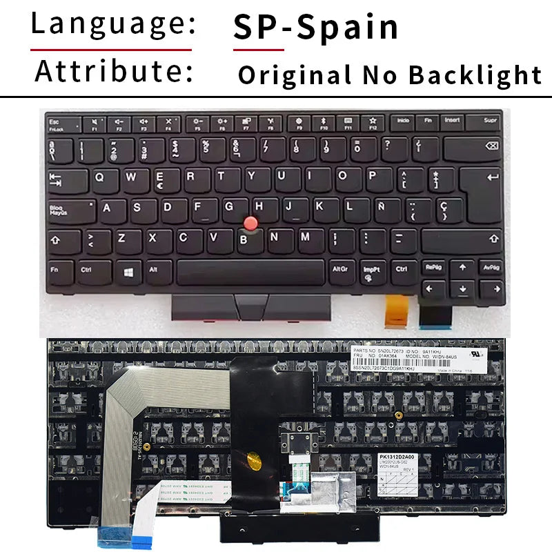 Laptop Replacement Keyboard For Lenovo ThinkPad T470 T480 keyboard A475 A485 Notebook keyboard 01HX459 01AX364 US Russian