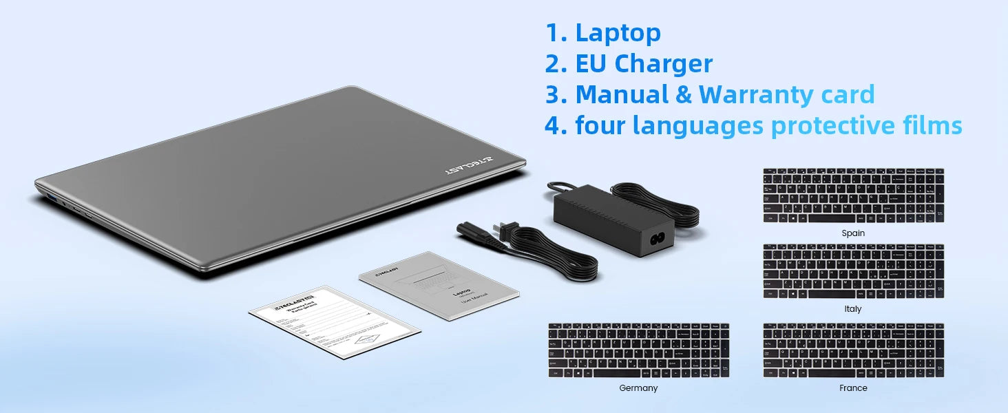 TECLAST F16 Air Laptop 16 inch Backlit Keyboard 180 Degree Flip 16GB RAM ROM 512GB 1920x1200 IPS fits Intel N95 CPU Support Mini-HDMI