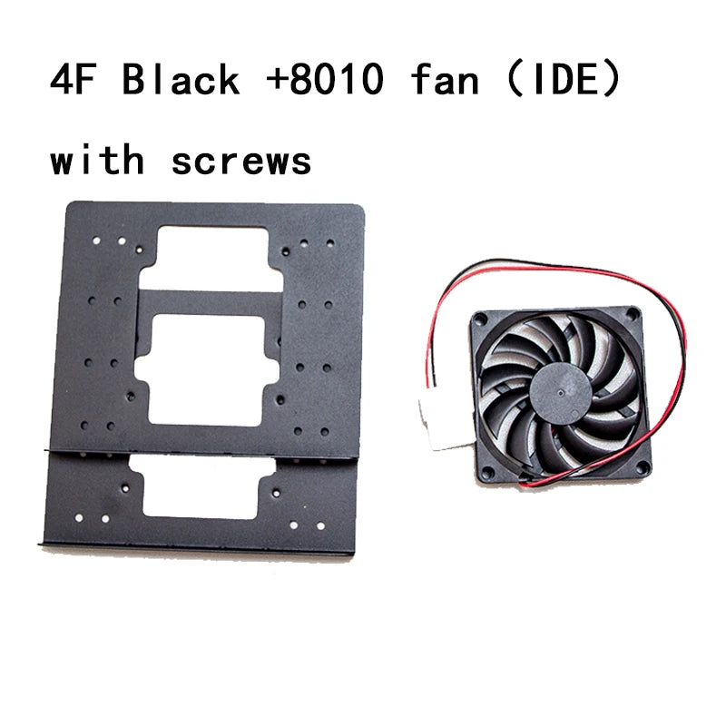 Chassis built-in 4F mechanical hard disk bracket metal 4x3.5 hard disk superimposed expansion fan cooling For PC case