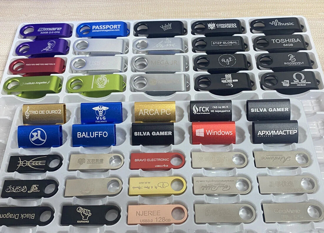 Wholesale Pen Drive 64GB USB Flash Drive 1GB 2GB 4GB 8GB 16GB Pendrives Usb Stick 32GB Memory Stick 128MB Free Custom Logo Gift