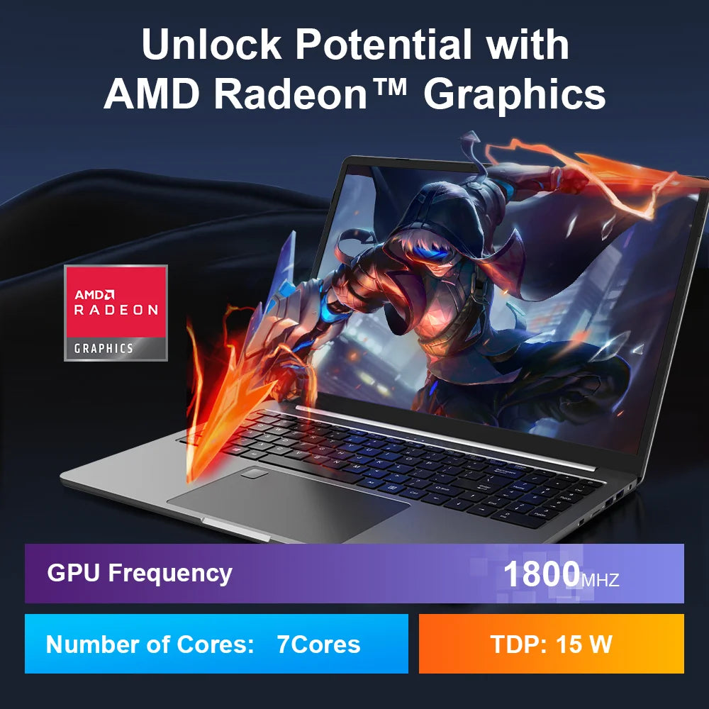 Ninkear A15 Pro Laptop AMD Ryzen 5 7430U 16GB RAM 1TB SSD Fingerprint Unlock 16 inch 120Hz 2560*1600 Screen Notebook Computer