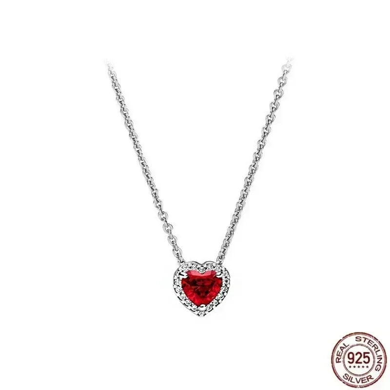 Hot selling classics heart-shaped Series 925 Sterling Silver Women's Rings Earrings Necklaces Light Luxury Charm Jewelry Gifts