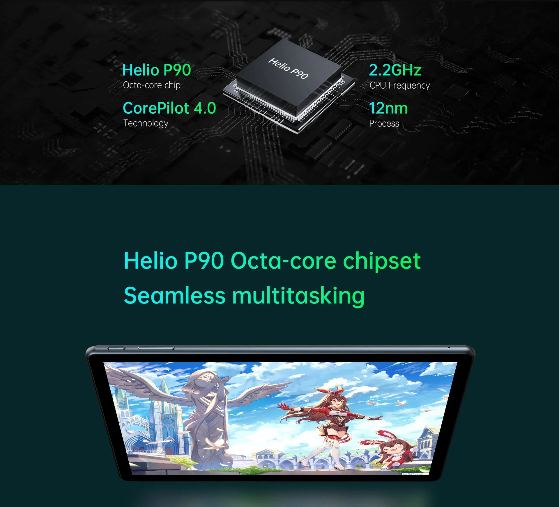 ALLDOCUBE X Game 10.5" Games Tablet 8GB+128GB Helio P90 6-axis Gyro High Accuracy PowerVR 7500mAh Big Battery
