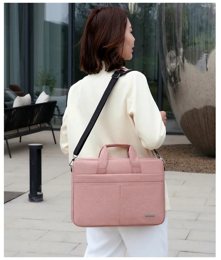 Laptop Bag Sleeve Case Shoulder HandBag Notebook Pouch Briefcases For 13.3 14 15.6 17.3 Inch Macbook Air Pro HP Huawei Asus Dell