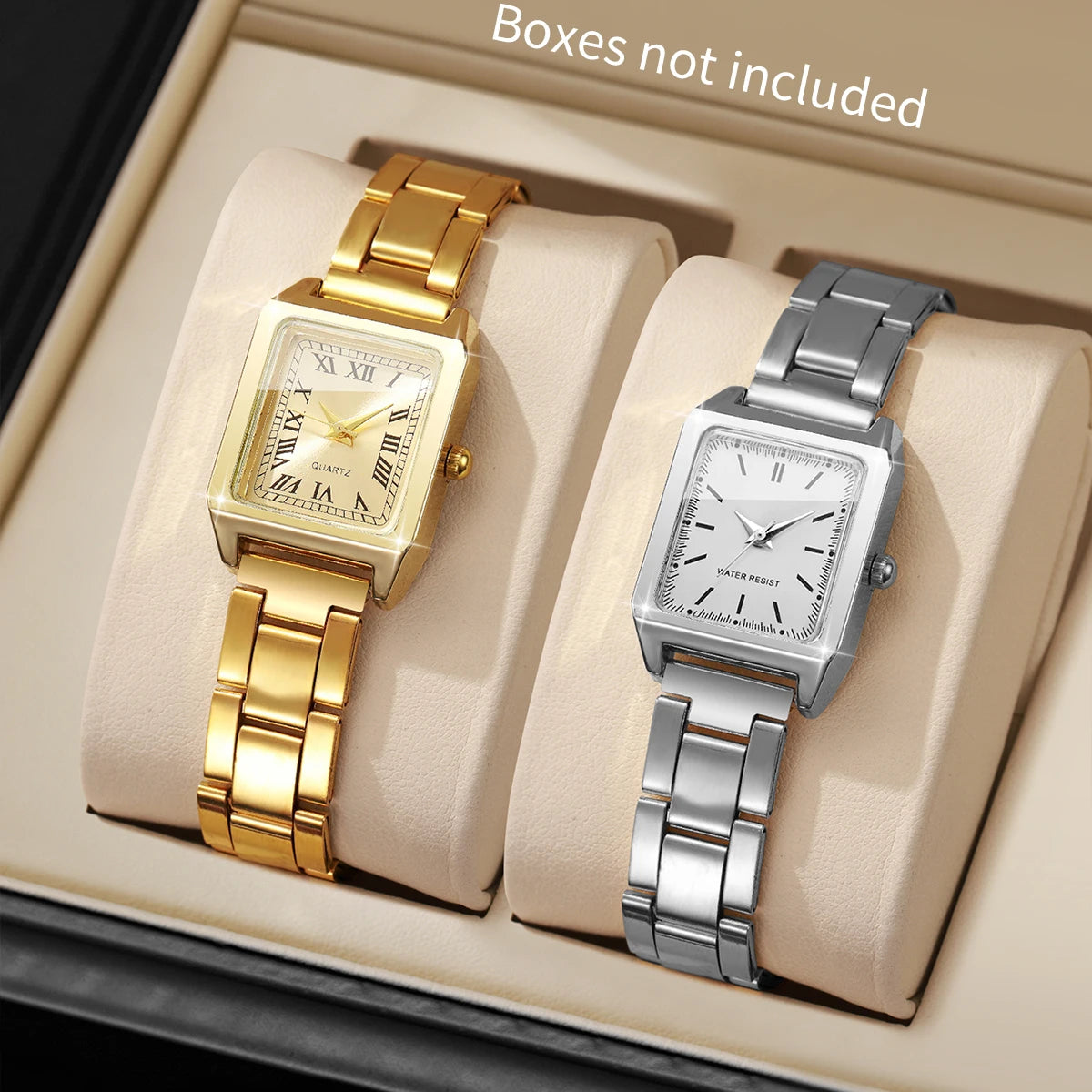 1/2PCS Fashion Women Quartz Wristwatches Square Dial Ladies Watch Girls Clock Reloj Mujer（Without Box）