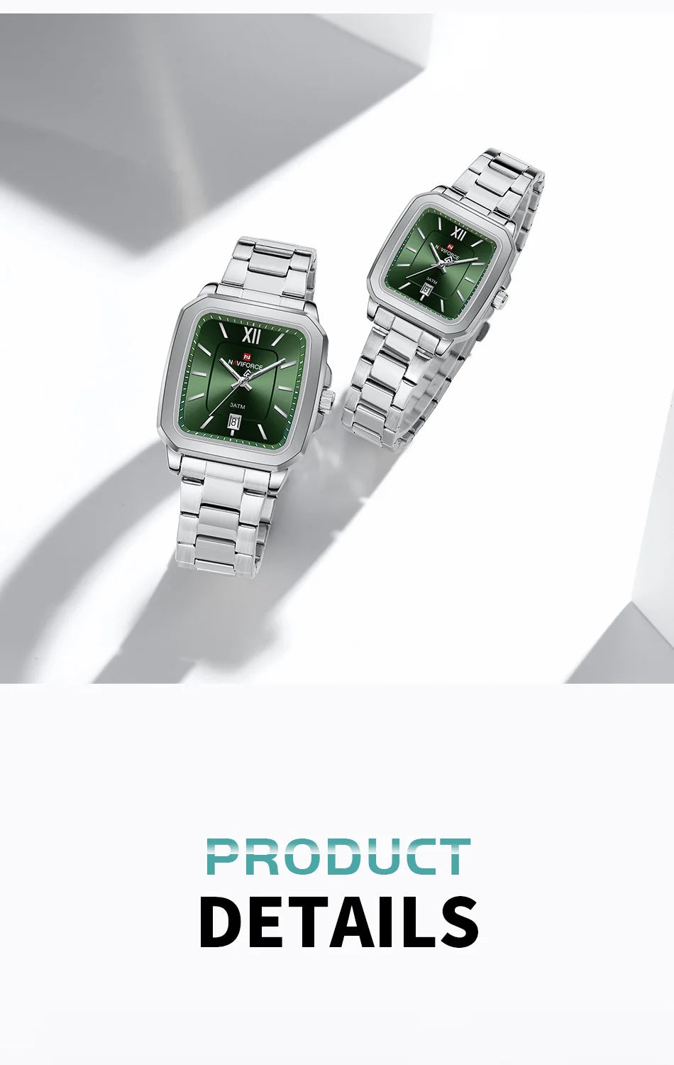 NAVIFORCE Couple Watch Luxury Brand Waterproof Quartz Watch Fashion Simple Calendar Date Stainless Watch Women Men Lover's Gift