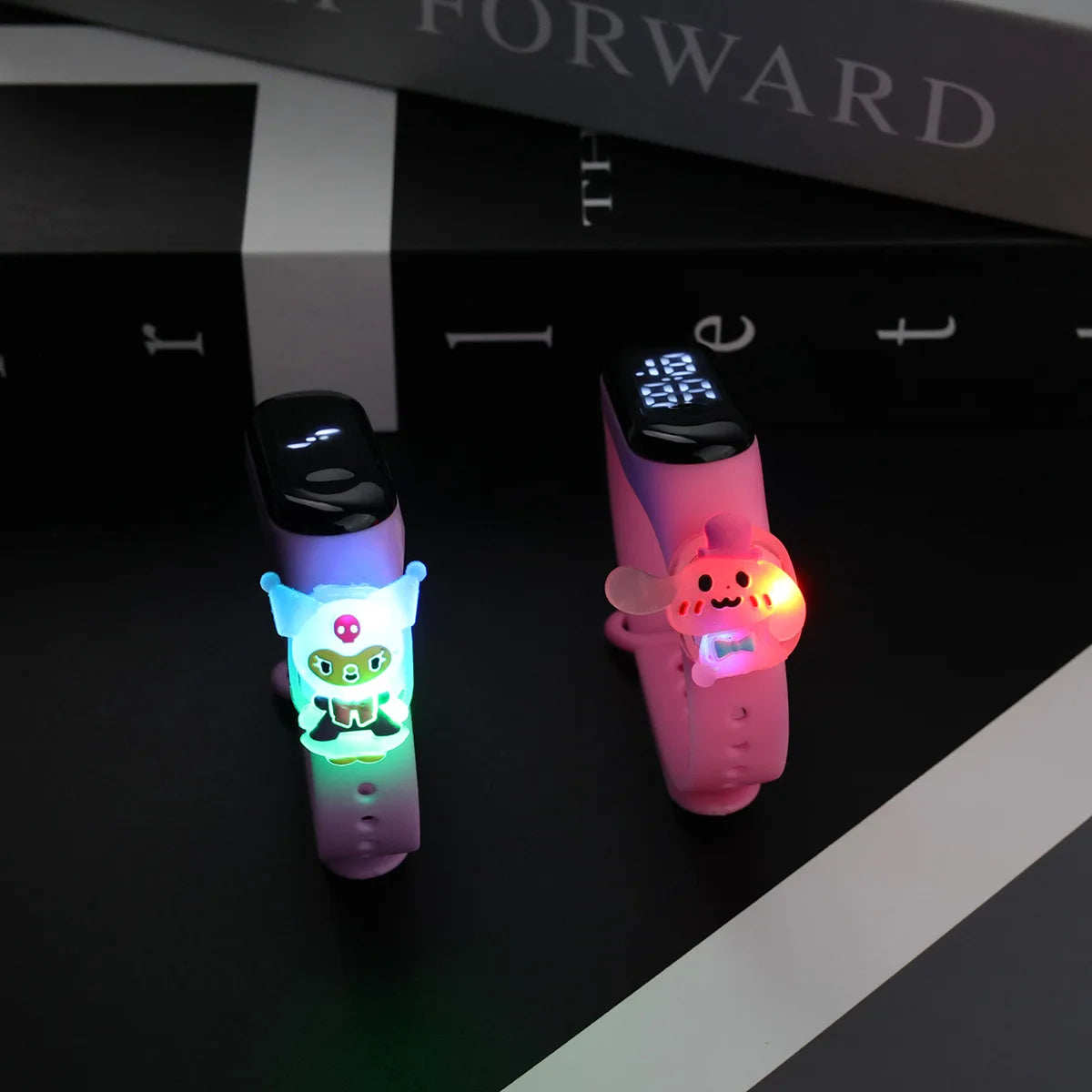 New Light Sanrio Hello Kitty Children Watches For Girls Electronic Bracelet Sports Touch LED panda Doll Kids Watch Waterproof