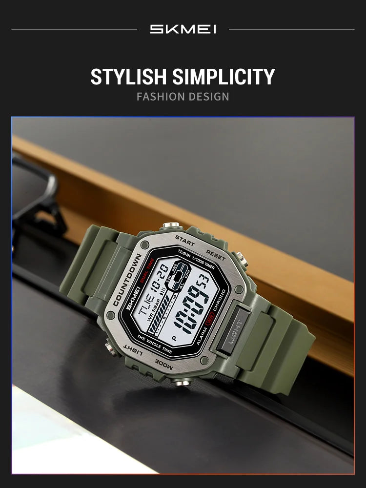 SKMEI Alarm Clock Sport Digital Wristwatches For Men Women Waterproof Date Electronic Watches Chrono Military Watch Reloj Hombre