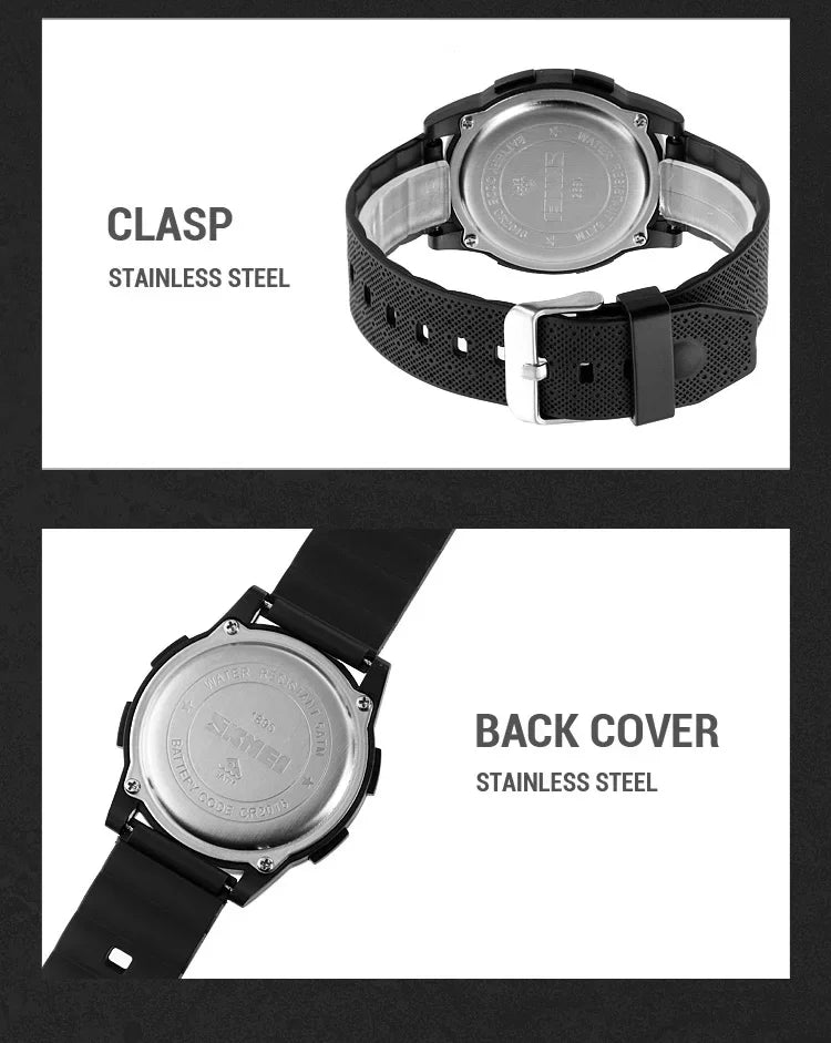 SKMEI 1895 Men LED Light Chrono Alarm Clock 5Bar Waterproof Digital Wristwatch relogio masculino Casual Countdown Sport Watches