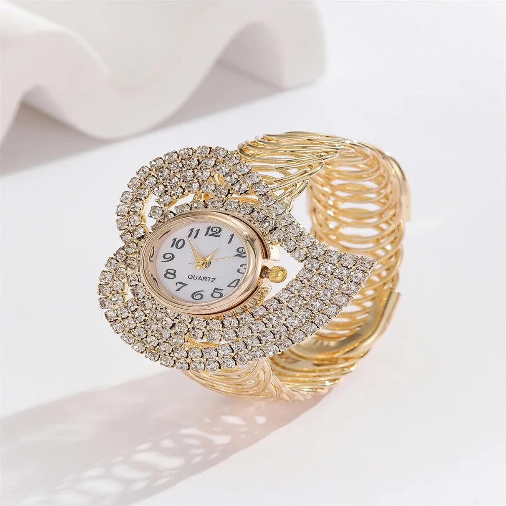 Women Watches Gold Watch Ladies Wrist Watches Luxury Brand Rhinestone Womens Bracelet Watches Female Relogio 시계