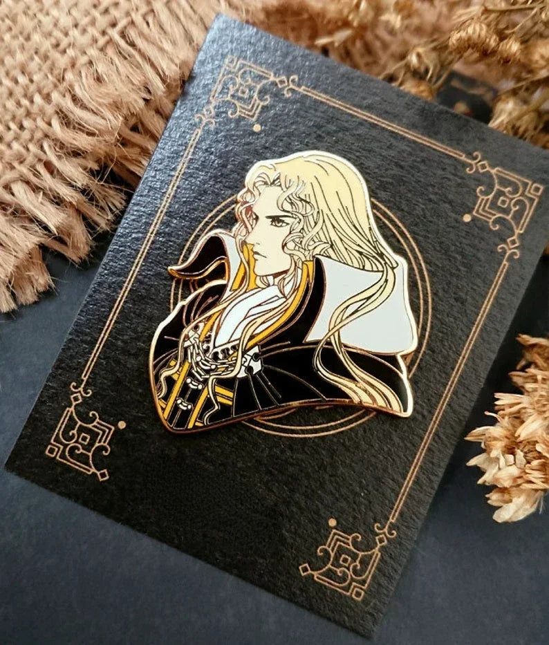 Castlevania Symphony of the Night - Dracula x Alucard - Hard Enamel Pin（It's not soft enamel）