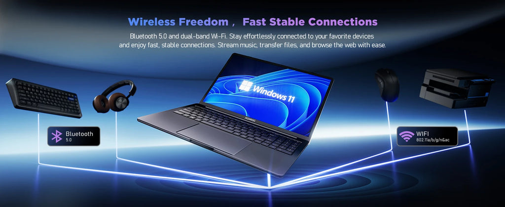 ACEMAGIC 16" Ultra Slim Laptop 16GB RAM 512GB SSD Intel N97 Notebook Gamer 1920*1080 Display Office Study Computer PC Windows 11