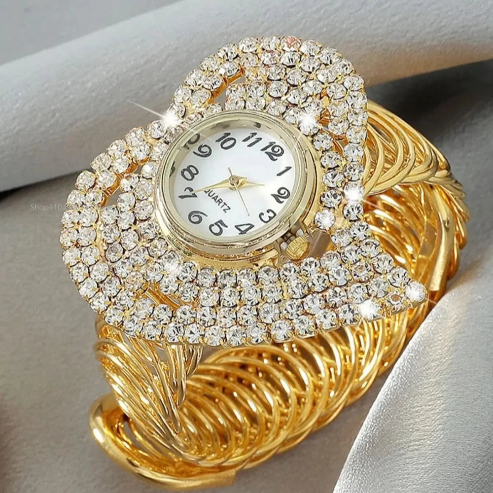 Women Watches Gold Watch Ladies Wrist Watches Luxury Brand Rhinestone Womens Bracelet Watches Female Relogio 시계