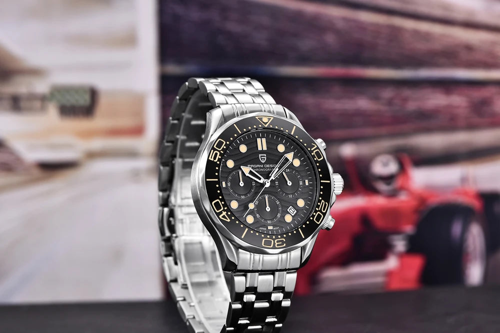 PAGANI DESIGN Men's Watches 2025 Top Brand Luxury Quartz Watch For Men Stainless Steel Chronograph Waterproof Sport VD53 Reloj