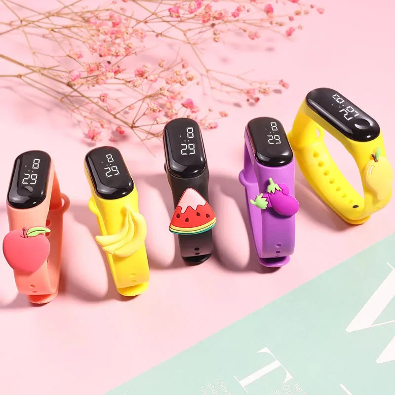 Children Sports Smart Watch Outdoor Silicone Bracelet Electronic Watch Kids Cartoon Bracelet Digital Watches Boys Girls Gift