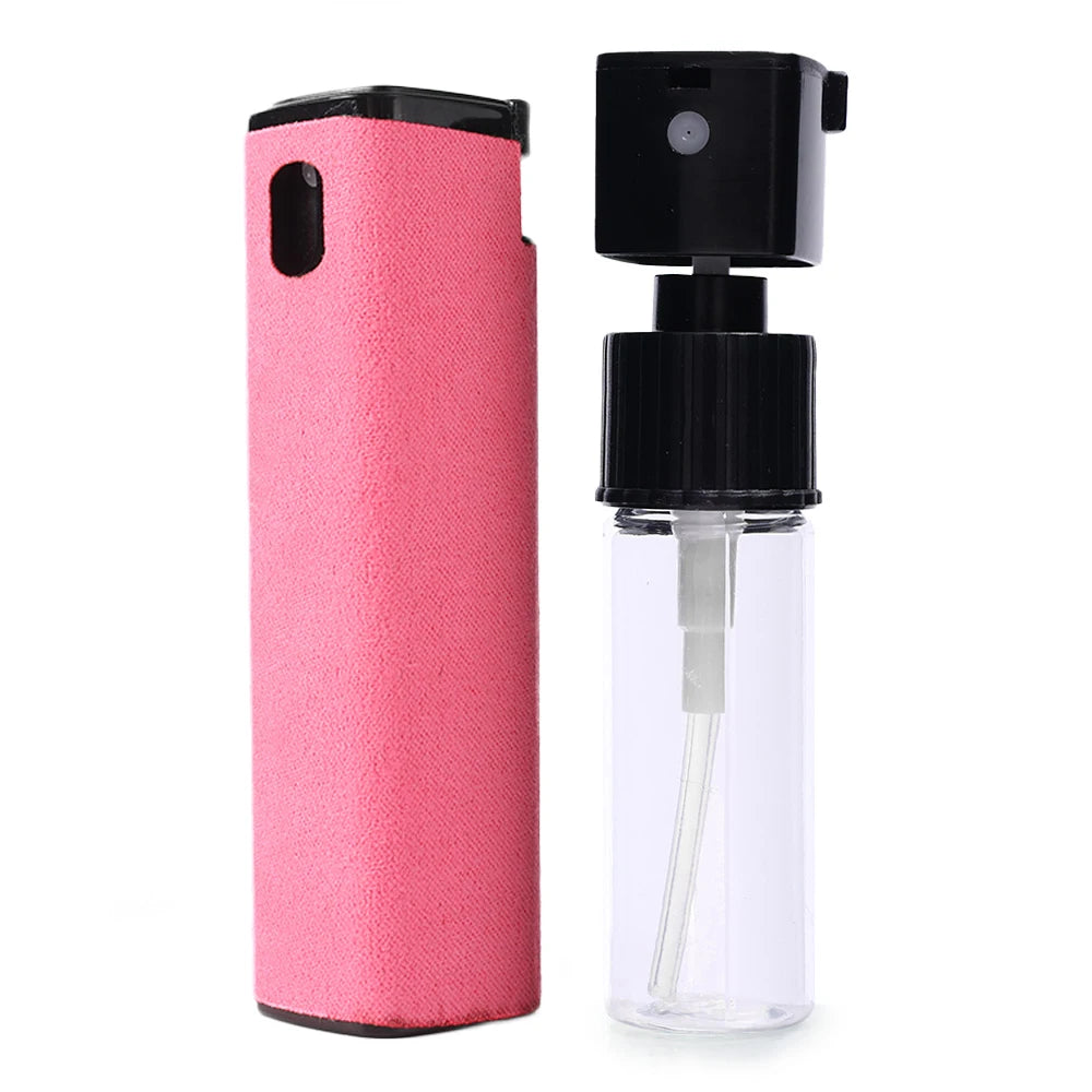 Screen Cleaner Touchscreen Mist Spray Portable Reusable Spray Bottle Microfiber Cleaner Wipe Multifunctional Phone Cleaning Tool