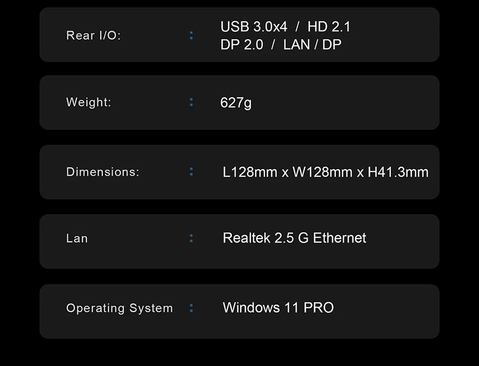 Chatreey AN3P Mini PC R7 7735HS 680M Gaming Desktop Computer with WiFi 6/Bluetooth 5.2/HDMI/DP