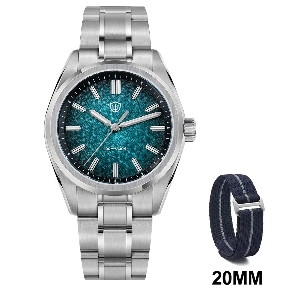 Watchdives WD0003B 36mm Quartz Men Watch VH31 Sweep Seconds Movement Stainless Steel Watches Luminous Waterproof Sapphire