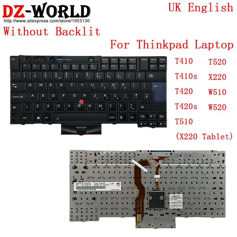 US RU UK LAS SP HB IL GK FR IC CFR IT HU BG English Keyboard for Lenovo Thinkpad T410 T420 S T510 T520 W510 W520 X220 i Laptop