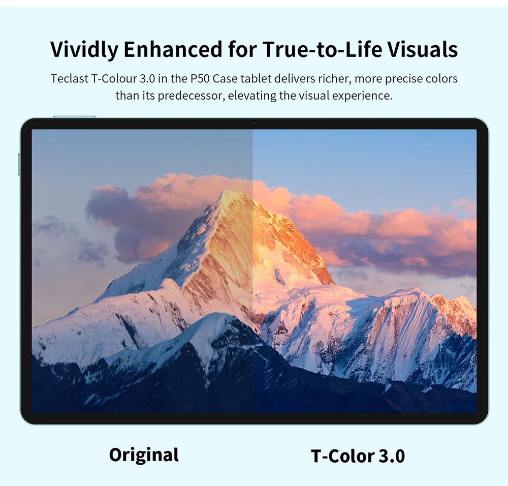 Teclast P50 Case Android 15 Tablet 11" 90Hz Max 12Gb (4Gb+8Gb Expansion) Ram 128 Gb Rom T606 8-Core Widevine L1 7000Mah Type-C