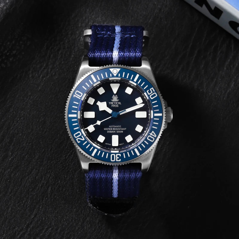 Tactical Frog Titanium Dive Watch Men 42mm NH35 Automatic Mechanical Movement Sapphire Glass 200M Waterproof BGW-9 Luminous