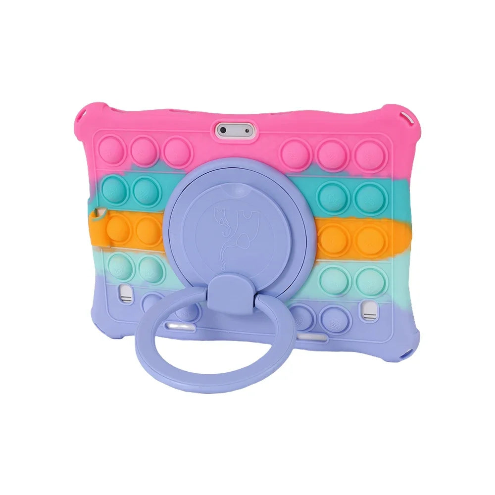 10.1"Kids Friendly Universal Tablet Case Soft Silicon 10 10.1 inch Lightweight Cover Stand Shockproof Funda 24x17cm/9.5x6.69inch