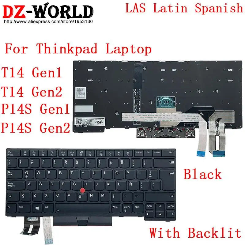 Backlit Keyboard for Lenovo Thinkpad T14 P14s Gen1 Gen2 Laptop US UK DE GR LAS BR 5N20V43904 5N20X68869 5N20V43915 5N20V43764