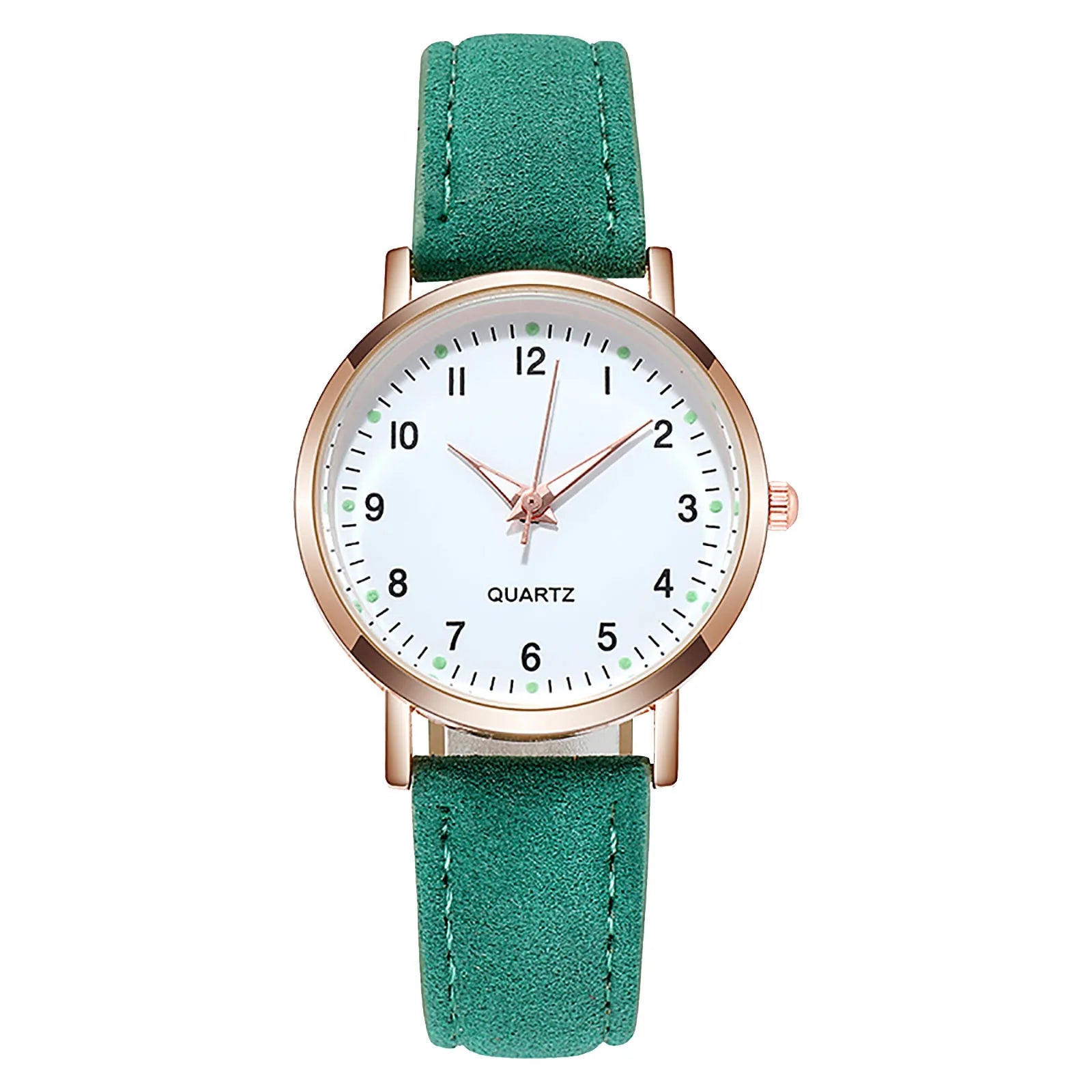 Women'S Simple Quartz Wristwatch Leather Strap Circular Arabic Numeral Dial Elegant Ladies Wristwatch Ladies Watch Gift