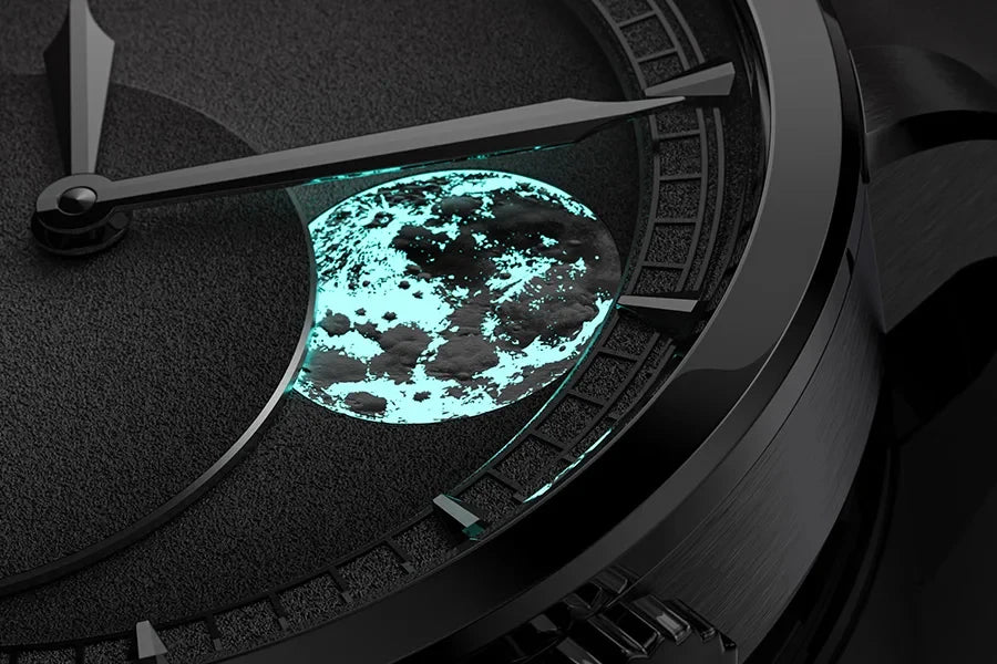 AGELOCER Original Astronomer Watch Men's Luxury Watch Automatic Mechanical 29.51-day Moon Phase Watch Birthday Gift for Men