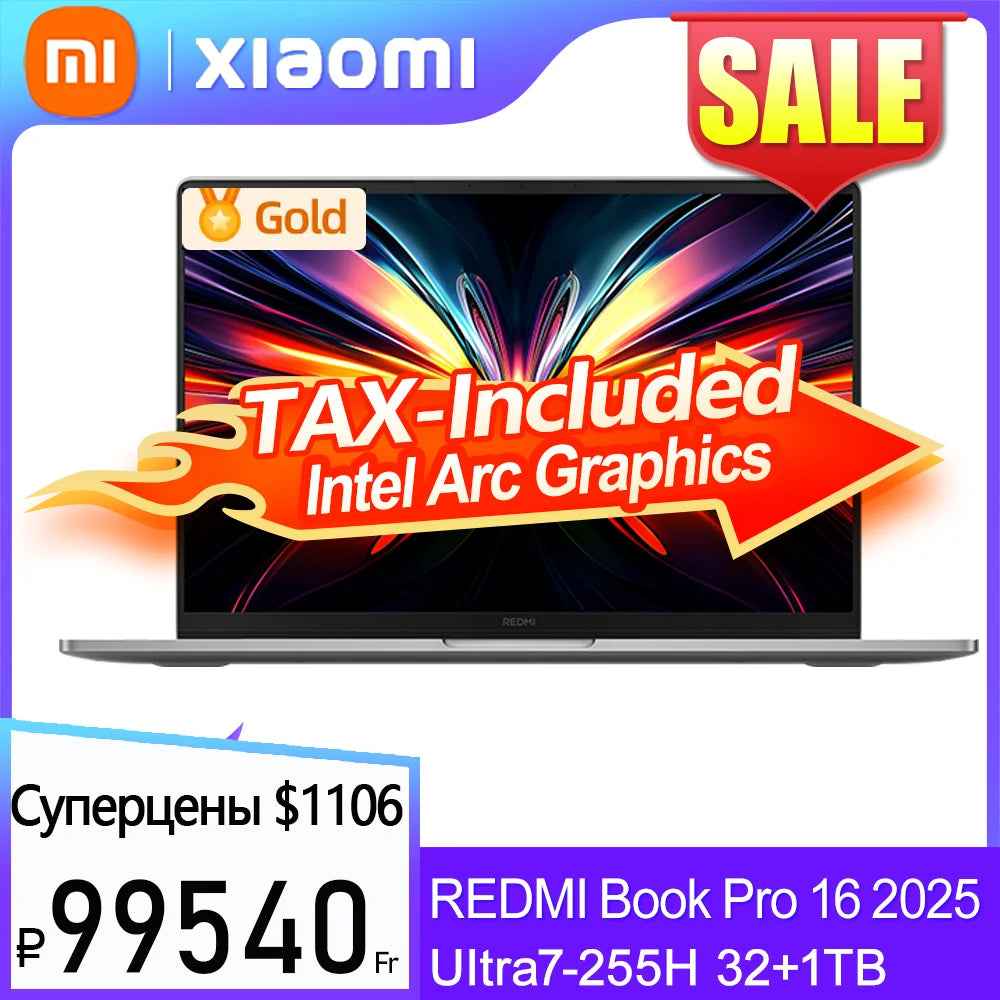 REDMI Book Pro 16 2025 Ultra7-255H 32+1TB 16inch 3.1K 165Hz Grey Screen