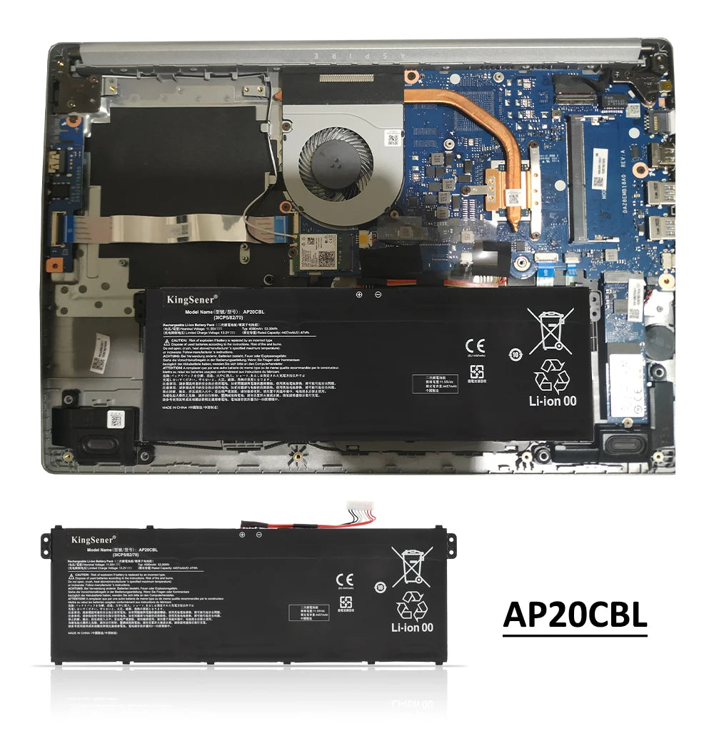 KingSener AP20CBL Laptop Battery For Acer Aspire 5 A515-46-R14K TravelMate Spin B3 TMB311RNA-32 Swift 3 SF314-43 SF314-43-R8H2