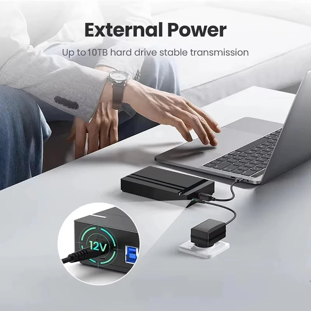 2.5/3.5 inch HDD Case USB 3.0 Hard Drive Disk Enclosure SATA to USB 3.0 Adapter External Hard Drive Box for PC Laptop Tool-less