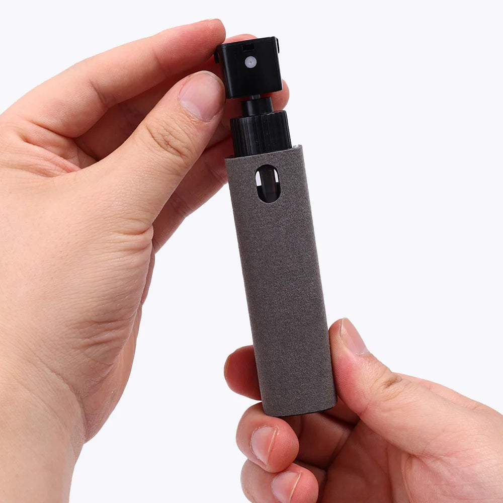 Screen Cleaner Touchscreen Mist Spray Portable Reusable Spray Bottle Microfiber Cleaner Wipe Multifunctional Phone Cleaning Tool