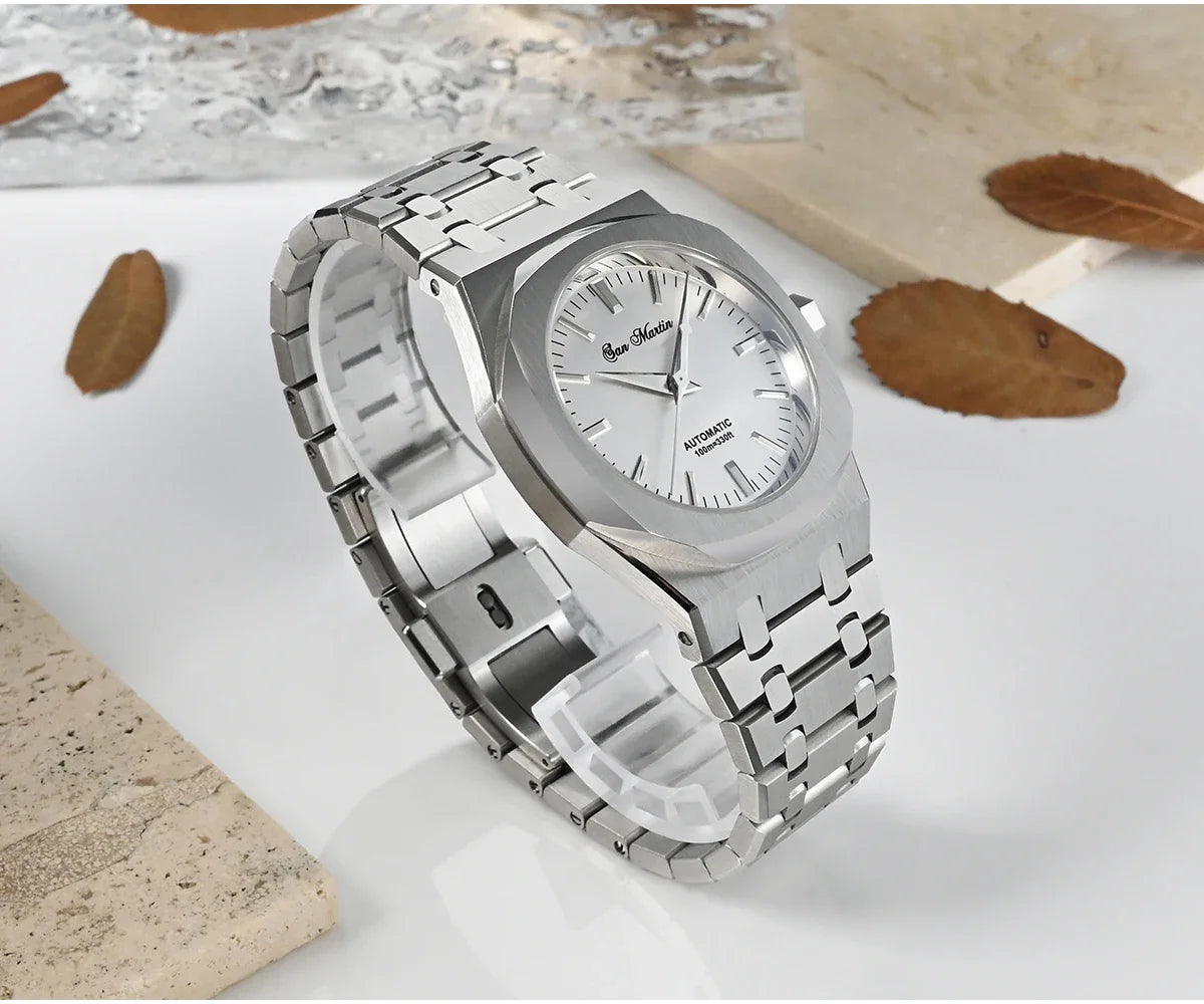 San Martin 38.5mm Miyota 9015 Men Luxury Watch Classic Business Dress Automatic Mechanical Watches Sapphire 10Bar reloj