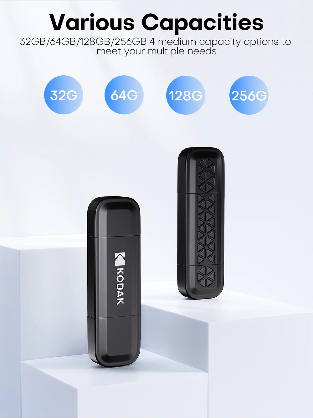 KODAK USB 3.2 Type-C Flash Drive 128GB 64GB USB3.2 Gen 1 OTG High Speed Pen Drive Memory Stick Pendrive for Phone Computer