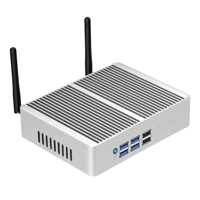Helorpc Industrial Mini PC with Inter Core i5-5200U Support Windows10 Linux Pfense with 4xUSB3.0 4xUSB2.0 1xHDMI 1xVGA Computer