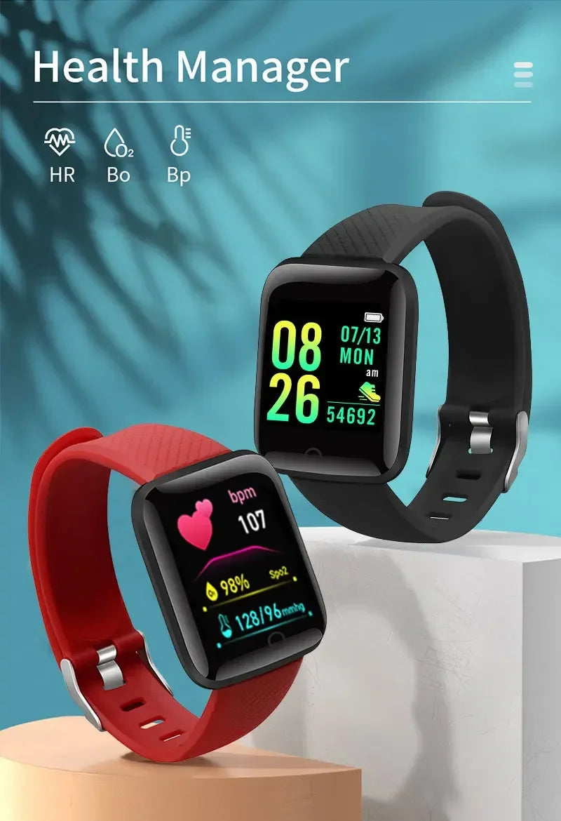 Children's Smart Watch Led Digital Clock Waterproof Smartwatch Kids Sports Heart Rate Monitor Fitness Tracker Watch Boy and Girl