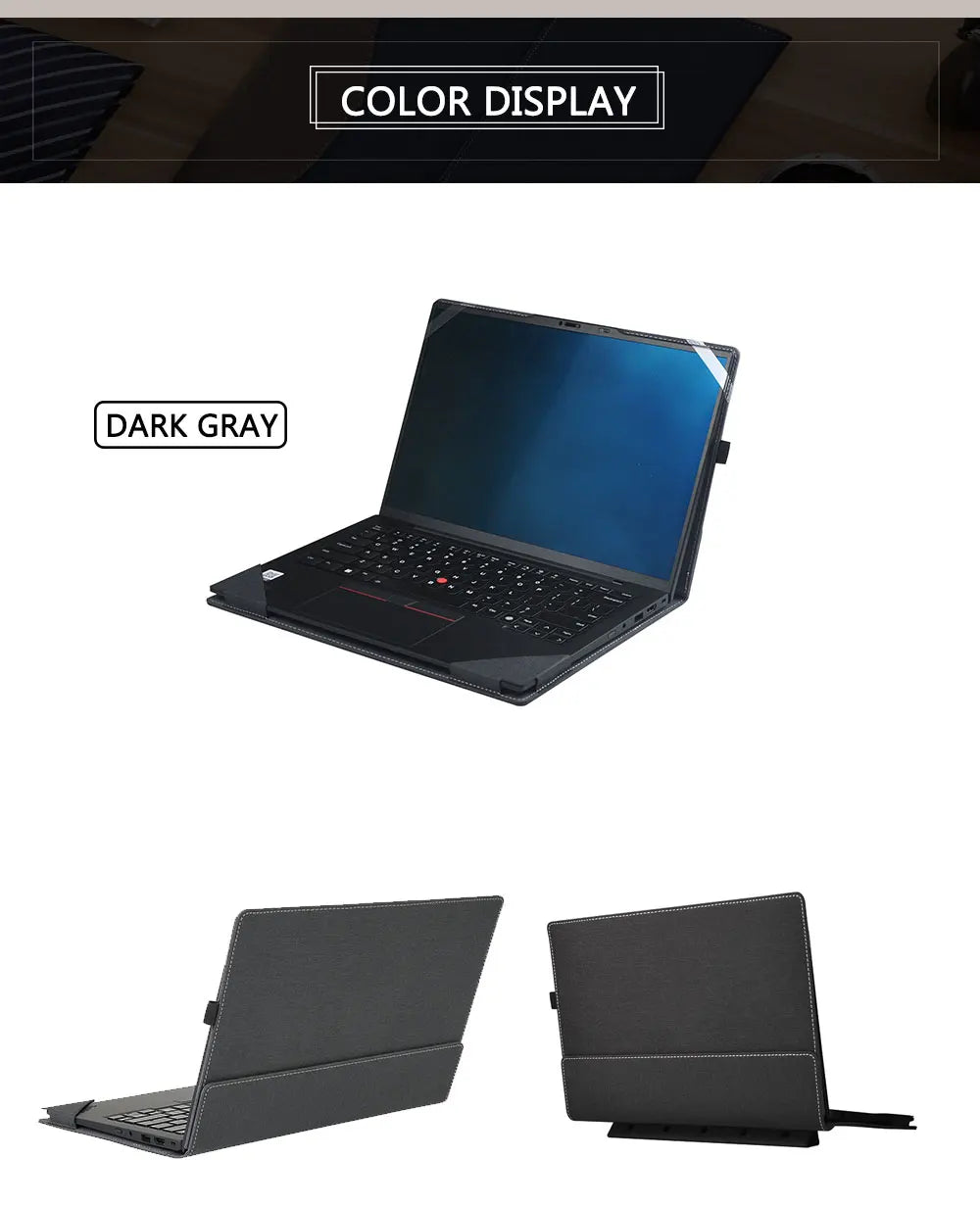 Laptop Case Cover For Lenovo Yoga Slim 7 14AKP10 /14ILL10 / 7i (14'', Gen 10) PU Leather Protective Bag with Foldable Cooling