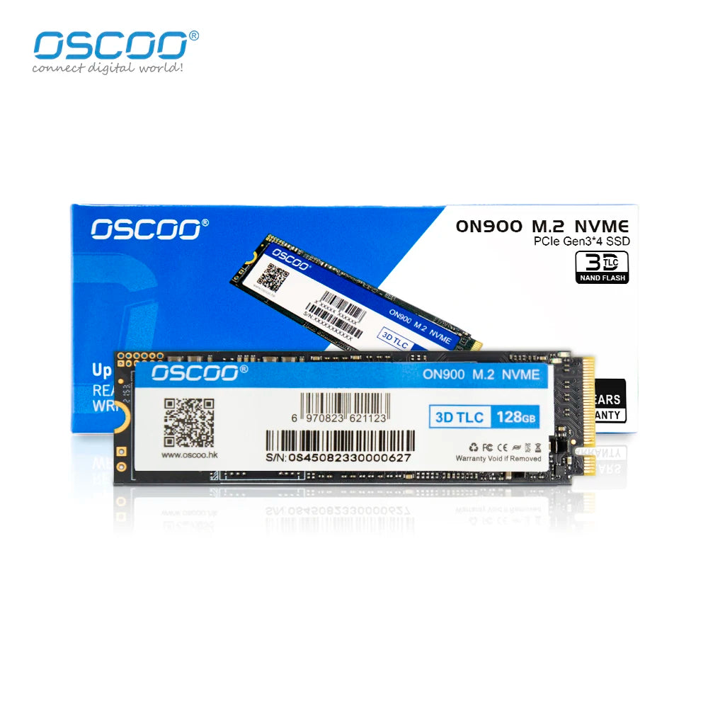 OSCOO SSD M.2 2280 NMVe PCIe Gen3.0x4 Internal SSD Solid State Drive 3D TLC NAND Flash 128GB 256GB 512GB 1TB PCIe Hard Disk SSD
