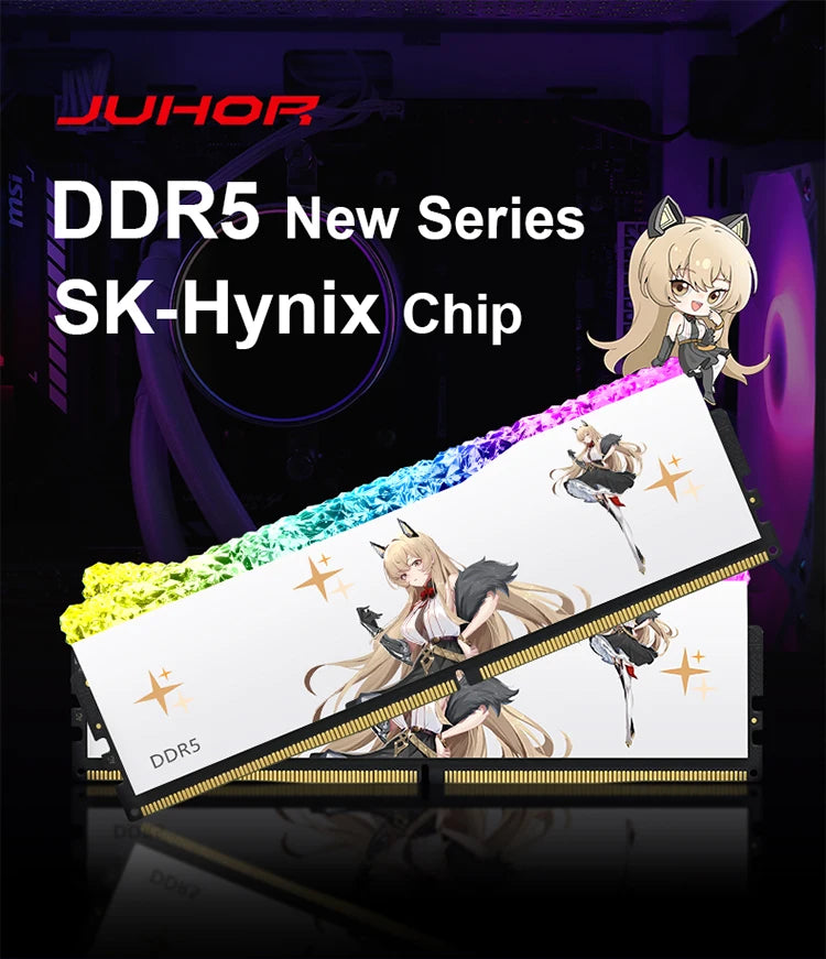 JUHOR RGB Memory DDR5 16GB 6800MHz Gaming Memoria Ram
