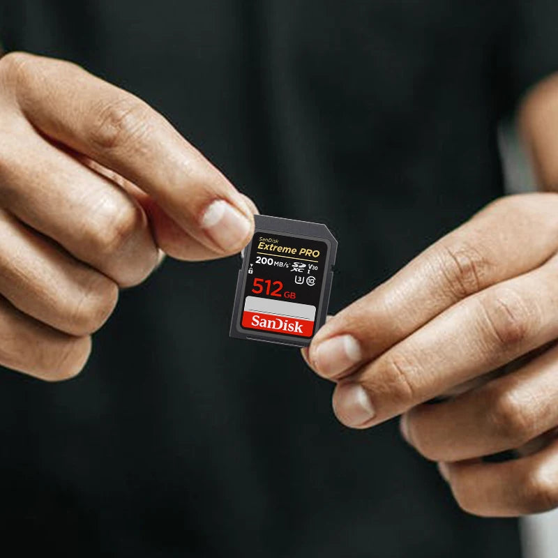 SanDisk Extreme PRO UHS-I Card 64GB 128GB 256GB 512GB 1TB Up to 200MB/s SD Card 32GB Up to 100MB/s Flash Memory Card for Camera
