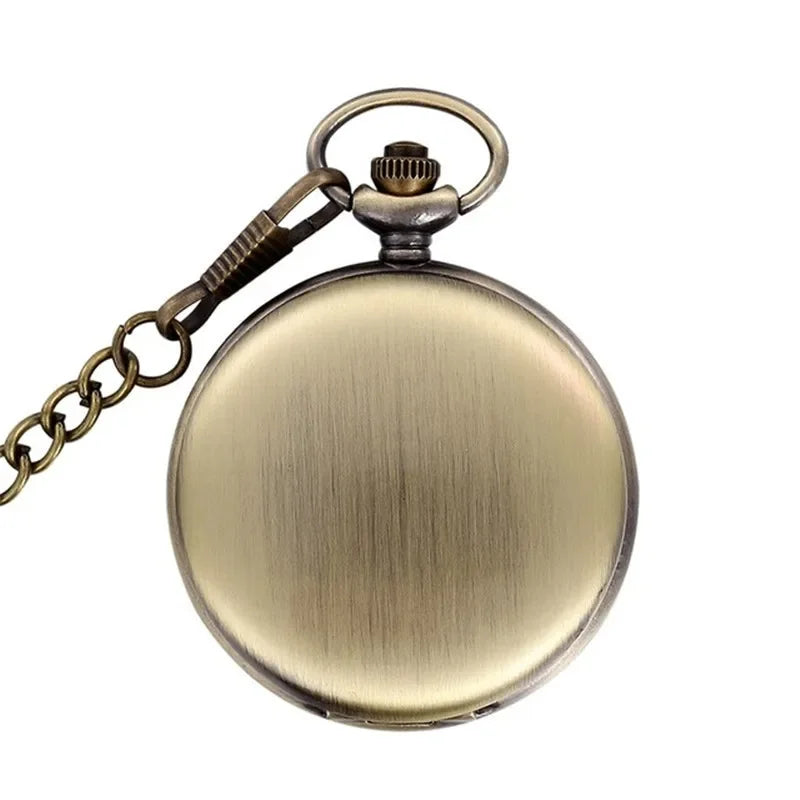 Silver Smooth Quartz Pocket Watch Mens Womens Necklace Clock Metal Stainless Steel Watches Pendant with Short Chain Gifts